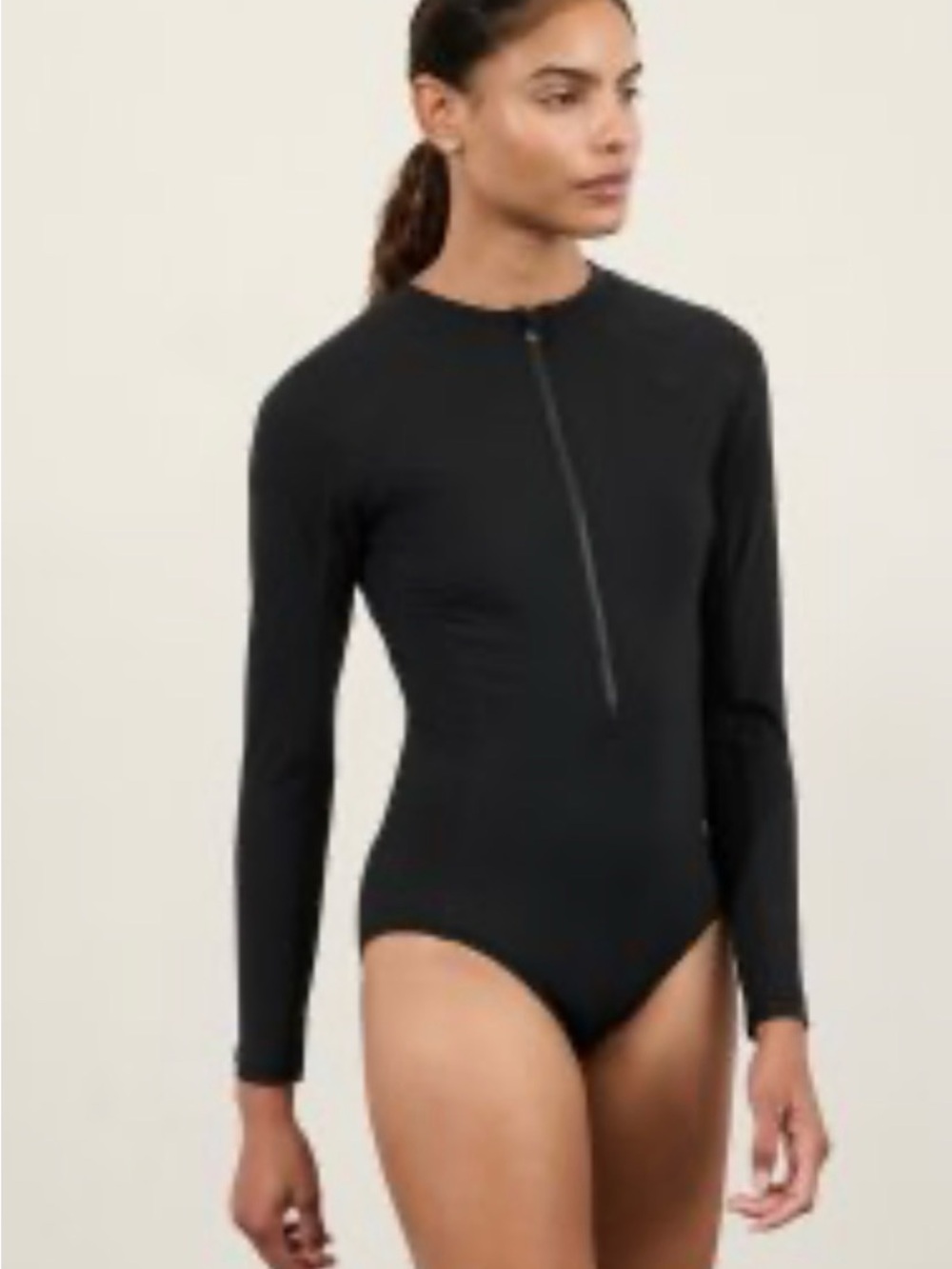 ATHLETA Women’s Sun Shield One Piece Rashguard - Black XL Tall